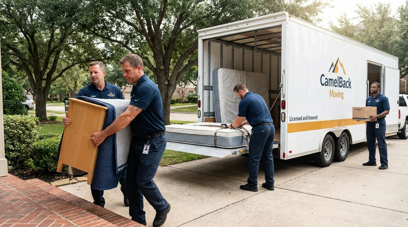 Crew loading residential truck for cross-state move from Port Allegany, PA