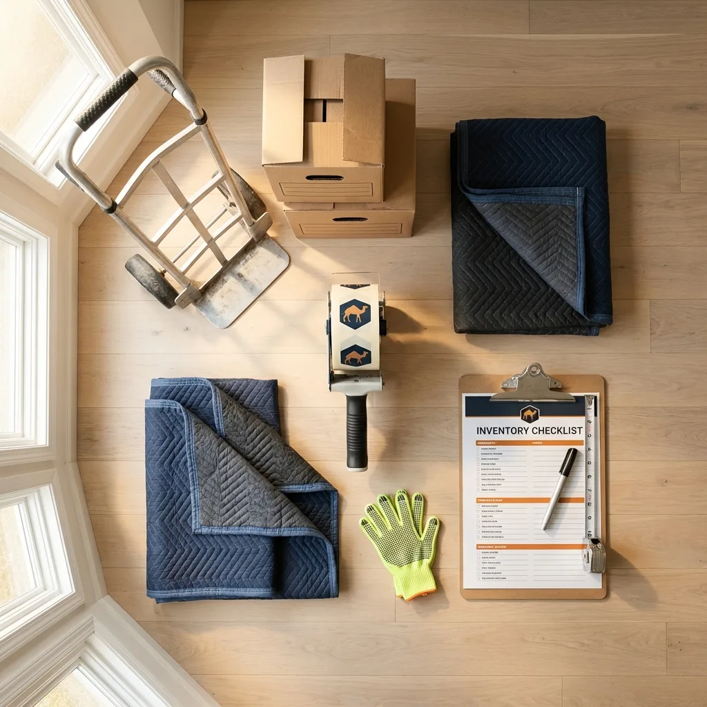 Professional moving supplies and packing materials layout for Port Allegany residential relocations